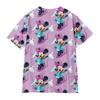Mickey & Friends Funny Graphic majica kratki rukav mali rukav i mladi, Mickey Mouse Casual Summer Tee