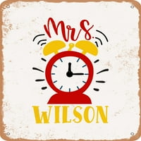 Metalni znak - gospođa Wilson - Vintage Rusty Look