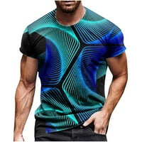 Majice za muškarce, muškarci casual okrugli vrat cvijet 3D digitalni ispis pulover fitness sportske