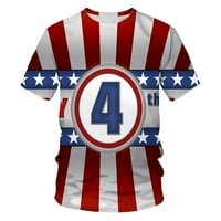 Muška majica kratki rukav casual dan neovisnosti Američka zastava Ispiši trening Sportska majica