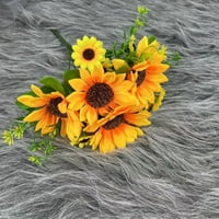 Bacc ArtIficial Cvjetovi Početna Dekor Heads Artificial Sunflower Buket, svileni suncokret Vjenčani