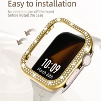 Missair Sjajni telefon Kompatibilan Apple Watch serija SE, ženski sjaj Dvostruki redni kristalni dijamantni