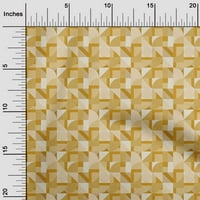 Onuone pamučne kambrične žute tkanine Geometrijski prekrivajući zalihe Ispiši šivanje tkanine sa dvorištem