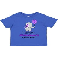 Inktastic Podržavam Alzheimerovu svijest Slon s ljubičastim balonom poklon majica majica majica ili majica mališana
