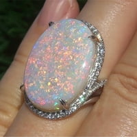Žene koje blistaju umjetni Opal kameni prsten za prsten za vjenčanje za angažovanje nakita