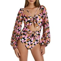 Novi jednodijelni kupaći kostim i američki seksi šuplji bikini ženski kupaći kostimi ružičasti xl