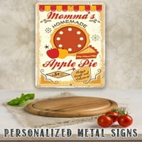 Metalni znak - mama's jabučna pita - izdržljiv metalni znak - Koristite unutarnju vanjsku hranu - čini