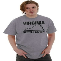 Virginia Nasumište države Oblik smiješan muški grafički majica Tees Brisco Brends M