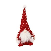 Božićni ukrasi kreativni šumski muškarac pleteni šešir s rukom sjedeći lutke, mini