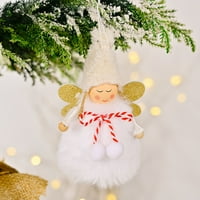 Božićni plišani luck ornament božićni anđeo djevojke ukrasi bajke anđeo lutka privjesak božićno drveće