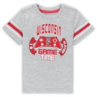 Majica Toddler Colosseum Heather Grey Wisconsin Badgers Gamer majica