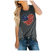 Ženska zvijezda i prugasta američka zastava zastava Dan nezavisnosti rezervoarski klirence modne majice