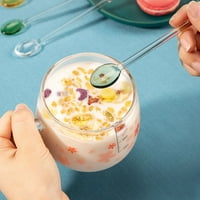 Kuhinja prozirna staklena mešanje alata za zupčasto mešalica scoop kafa scoop miješalica Amber