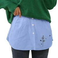 Koaiezne ženske mini majice donje suknje za majica za produžetak sa dugmadom za širenje košulje