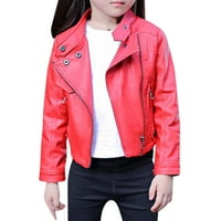 Dječje djece Djeca odijela Proljeće jesen FAU kožna kaputa za jakna Zipper Outerwear Card 12- godina