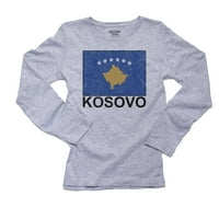Kosovska zastava - posebna vintage izdanje siva majica dugih rukava