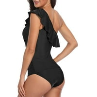 Swim Tankini Top kupaći kostimi sa donjim ženskim ženskim podijeljenim kupaćim kostima s jednim ramenim