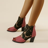 Adviicd Womenske pumpe Niske pete Okrugli toe ženski modni mrežici čipke zadnje patentne cipele sa potpeticama