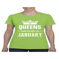 Ženska majica kratki rukav - rođendanski poklon kraljice rođeni su u januaru