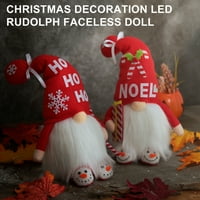 Gwong LED likovna lutka lutka svjetlosni patuljak obliku tkanine slatka rudolph gnome igračka za Božić