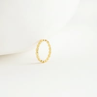 Prsteni prsten, jednostavan zlatni prsten, minimalistički prsten za slaganje, savršen poklon za nju