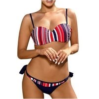 Ženski vintage bikini setovi plaža kupaći kostimi kupaći kostim prugasti bikini bez leđih bikini bikini