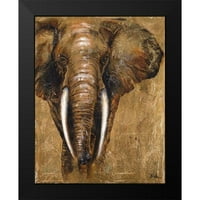Pinto, Patricia Crni moderni uokvireni muzej Art Print pod nazivom - Zlatni slon