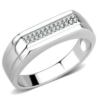 Da - visoki polirani prsten od nehrđajućeg čelika sa CR-om AAA CR-a