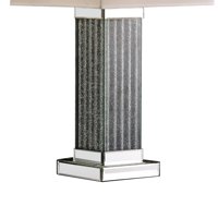 Stolna svjetiljka sa kuboidnim oblikom i unosom FAU Diamond, srebrna- Saltoro Sherpi