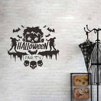 Kiewfjdk Halloween Decor Happy Halloween Pozadina zidnih naljepnica Prozor Naslovnica Dekor Dekor Black