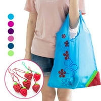 Prijenosne nove boje sklopiva moda slatka torba za višekratnu upotrebu jagoda za kupovinu torba Eco torba crna