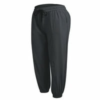 Ženske lagane joggeri hlače elastične vježbe hlače Brze suhi atletske hlače sa džepovima i potezom elastičnog