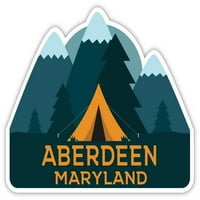 Aberdeen Maryland Suvenir Vinil naljepnica za naljepnicu Kamp TENT dizajn