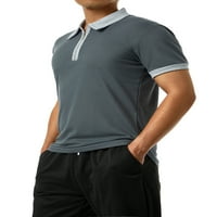 Merqwadd muške kratke majice s dugim rukavima, ležerne slim fit osnovne dizajnirane pamučne košulje