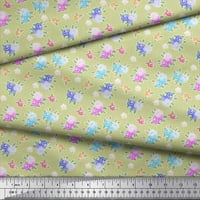 Soimoi Rayon Crepe Tkaninski listovi i cvjetni umjetnički dekor tkanina od tiskanog dvorišta široko