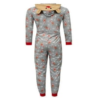 Bebiullo podudaranje porodice božićne pidžame set hoodie pidžamas reindeer Jumpsin androidnik za praznik