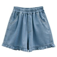 Asdoklhq Summer Shorts za zagled za žene $ 5, žene plus veličine Ženska modna boja, pune boje casual