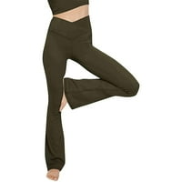 Uorcsa Street Trend Yoga Mekani Slim Case Casual Sports Ženske hlače Vojska zelena