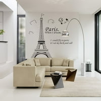 AMETOYS Romantični Paris Eiffel Tower prekrasan pogled na Francusku DIY zidne pozadine naljepnice Art