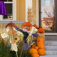 Halloween Faurcrow Dekoracija Fall žetve Stojeći plašitelj za Noć vještica, vrt, dom, dvorište, ukras