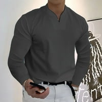 Akiigool muns grafički tees muške dugih rukava mekana majica casual crew vrat za džepne majice