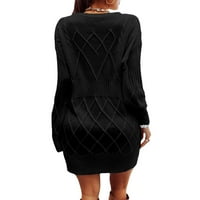 Absuyy modni džemperi za žene Torggy Nova modna ušteda - rastezljivi soft v vrat okrugli vrat Lagani casual pulover vrhove