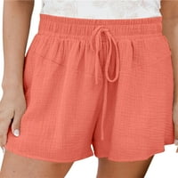 Prednji pročelica Žene Ljetne kratke hlače Elastična struka Labavi mini pant Bermuda Lounge kratke vruće