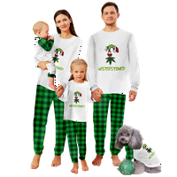 Podudarni obiteljski božićni pidžami Postavite crtani monster Green Black Buffalo Print Baby-Kids-Kids-Kids-Dečiji-Mot-kućni