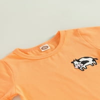 Frobukio Toddler Baby Girls ROMPER setovi kratki rukav vez krava majica T-majica Dots Print Suspender