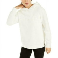 Calvin Klein Ženski performans Logo Fleece Hoodie bijele veličine Velike