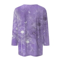 Cleance Women Trendy Dandelion Print Tunic bluza Rukovanje Rukovodima Okrugli izrez Loover Pulover udobne