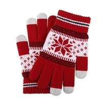 Kiplyki Veleprodaja žena božićni sloj Snowflake plus guste tople rukavice pletenje ručne rukavice rukavice