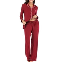 Ženske pidžame postavlja dvije odjeće plus veličine Dressy Jednosmjerni pidžami Jesen zimski rukav Padžama