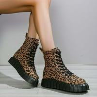 Ženske cipele sa niskim potpeticama Ravni leopard Print Womens Dressy Cipele Smeđa Veličina 7.5